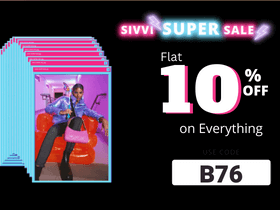 Sivvi Super Sale: Get Up to 20-70% OFF + Extra 10% OFF on Today